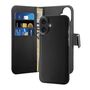 Puro Wallet Detachable MagSafe 2in1 PU Leather Case with Flap and Wallet for iPhone 16 Plus - Black, Puro PUIPC1667BOOKC3BLK PUIPC1667BOOKC3BLK