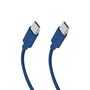 SBS TECABLETISSUETCCB USB-C - USB-C 1.5m 60W braided cable - blue, SBS TECABLETISSUETCCB TECABLETISSUETCCB