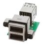 STACKED USB CONN, 2.0 TYPE A, R/A, 8POS MUSBC31130