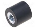 Vibration damper; M3; Ø: 8mm; rubber; L: 8mm; H: 3mm; 75N; 38N/mm ELESA+GANTER DVA3-8-8-M3-55