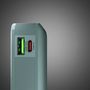 Powerbank SBS 10000 mAh 20W with built-in USB-C cable and digital display - gray, SBS TTBB10000LCDTCPD20A TTBB10000LCDTCPD20A