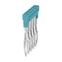 Cross-connector (terminal), Plugged, Number of poles: 5, Pitch in mm: 3.50, Insulated: Yes, 17.5 A, blue Weidmuller 1985590000 04050118370430