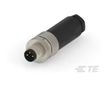 Standard Circular Connectors, Wire-to-Wire, 3 Position, Sealable, Wire & Cable, Signal, Brass, A Polarization Code, Polyamide 66 GF25, M8 Connector M8-MS-3CON-PG7-MU