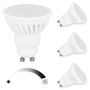 LED bulbs GU10 3pcs 230V 10W 1000lm warm white 2700K, dimmable, LED line 470218-3 4772081004050