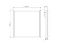LED panel 28W, 60x60cm, 4000lm, 142lm/W, neutral white 4000K, LED line PRIME 201255 5905378201255