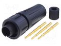 Connector: circular; plug; male; 6.5A; 125V; PIN: 3; EN2; soldering SWITCHCRAFT EN2C3M20G1W