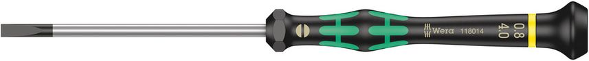 2035 Screwdriver for slotted screws for electronic applications, 0.80x4.0x80, Wera 05118014001