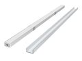 LED profile set, 3m, surface, anodized, with opal cover, holders and encaps 218055 5905378218055
