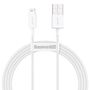 Baseus Superior Series Cable USB to Lightning 2.4A 1,5m (white), Baseus CALYS-B02