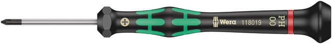 2050 PH Screwdriver for Phillips screws for electronic applications, PH 00x40, Wera 05118019001