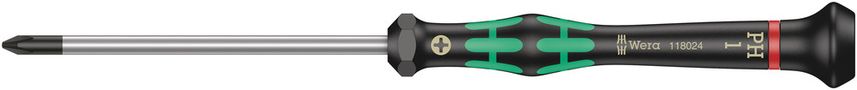 2050 PH Screwdriver for Phillips screws for electronic applications, PH 1x80, Wera 05118024001