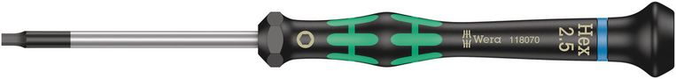 2054 Screwdriver for hexagon socket screws for electronic applications, 2.5x60, Wera 05118070001