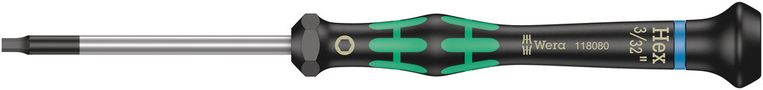 2054 Screwdriver for hexagon socket screws for electronic applications, 3/32x60, Wera 05118080001