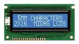 DISPLAY, ALPHANUMERIC, 16X2, WHITE MC21605A6WK-BNMLW-V2