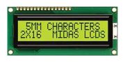 DISPLAY, ALPHANUMERIC, 16X2, NOBACKLIGHT MC21605C6W-SPR-V2