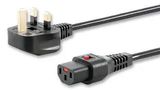 LEAD, LOCKING, UK PLUG, 2M, BLK 812283-SF