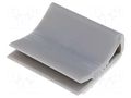 Self-adhesive cable holder; PVC; grey; Cable P-clips KSS WIRING FC-28