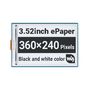 Display e-paper - 3.52'' 360x240px - black/white - SPI - Waveshare 22698 WSR-22148