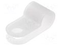 Fixing clamp; Cable P-clips; ØBundle : 5.6mm; polyamide; natural FIX&FASTEN FIX-CC-15
