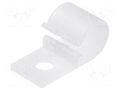 Fixing clamp; 4.6mm; polyamide; natural; Cable P-clips FIX&FASTEN FIX-CCB-2