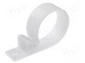 Fixing clamp; 29.5mm; polyamide; natural; Cable P-clips FIX&FASTEN FIX-CCB-4