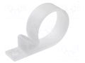 Fixing clamp; 29.5mm; polyamide; natural; Cable P-clips FIX&FASTEN FIX-CCB-4