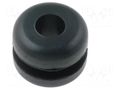 Grommet; Ømount.hole: 4.8mm; Øhole: 3.2mm; rubber; black FIX&FASTEN FIX-GR-1