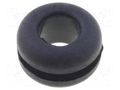 Grommet; Ømount.hole: 9mm; Øhole: 6mm; rubber; black FIX&FASTEN FIX-GR-69