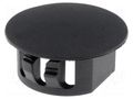 Stopper; polyamide; Øhole: 19mm; H: 10.6mm; black; UL94V-2 FIX&FASTEN FIX-M19U