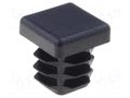 Stopper; for profiles; Body: black; H: 15.5mm; LDPE; L: 15mm FIX&FASTEN FIX-ST-15X15BK