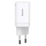 Baseus Super Si Pro Quick Charger USB + USB-C 30W (white), Baseus CCSUPP-E02