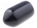 Cap; Body: black; Øint: 4mm; PVC Soft; L: 8mm; Wall thick: 0.8mm FIX&FASTEN FIX-VCP04008-BK