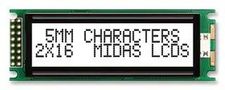 DISPLAY, ALPHANUMERIC, 16X2, WHITE MC21605DC6W-FPTLW-V2