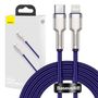 Baseus Cafule Series USB-C cable for Lightning, 20W, 2m (purple), Baseus CATLJK-B05