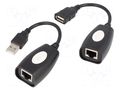 USB extender; RJ45 socket,USB A socket; 60m DIGITUS A-USB-EXTENDER