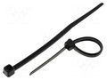 Cable tie; L: 75mm; W: 2.4mm; black; polyamide; 78.5N; Ømax: 15mm KSS WIRING CV-075B