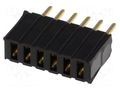 Connector: pin strips; socket; female; PIN: 6; straight; THT; 1.27mm CONNFLY DS1065-07-1X6S8BV