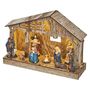 LED Christmas nativity scene, wooden, 19 cm, 3x AA, indoor, warm white, timer, EMOS DCWW14 8592920098080