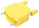 BACKSHELL, PLASTIC, VERTICAL, YLW, 9WAY MC-DPPK9-YELLOW-K