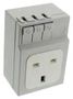 SOCKET, DIN, UK, NO FUSE, FOR ENCLOSURES 03503.0-01