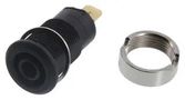 4MM BANANA JACK, SCREW MOUNT, QC TAB, 24A, 1 KV, BLACK 23AH8725 23.3000-21