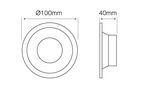 Recessed downlight 16MR/GU10, deep, black/gold, LED line 241321 5901583241321