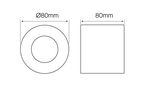 Recessed downlight 16MR/GU10, round, IP44, TUBE, black, LED line 242557 5901583242557