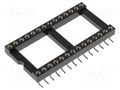 Socket: integrated circuits; DIP28; Pitch: 2.54mm; precision; SMT CONNFLY GOLD-28P-SMD