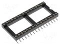 Socket: integrated circuits; DIP32; Pitch: 2.54mm; precision; SMT CONNFLY GOLD-32P-SMD