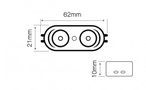 LED module 12V 2W 190lm 170° 6500K IP65, 2x SMD2835 OSRAM LED, 7 year warranty, LED line 243417 5901583243417