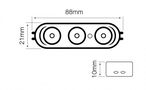 LED module 12V 2,5W 237lm 170° 6500K IP65, 3x SMD2835 OSRAM LED, 7 year warranty, LED line 243424 5901583243424