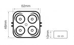 LED module 12V 3W 285lm 170° 6500K IP65, 4x SMD2835 OSRAM LED, 7 year warranty, LED line 243431