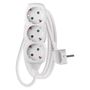 Extension Cord 1.5 m / 3 sockets / white / PVC / 1 mm2, EMOS P0321 8595025324870