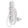 Extension Cord 1.5 m / 4 sockets / white / PVC / 1 mm2, EMOS P0421 8595025324887